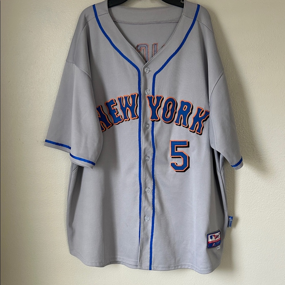 David Wright Majestic Gray Authentic Collection Jersey Size 54